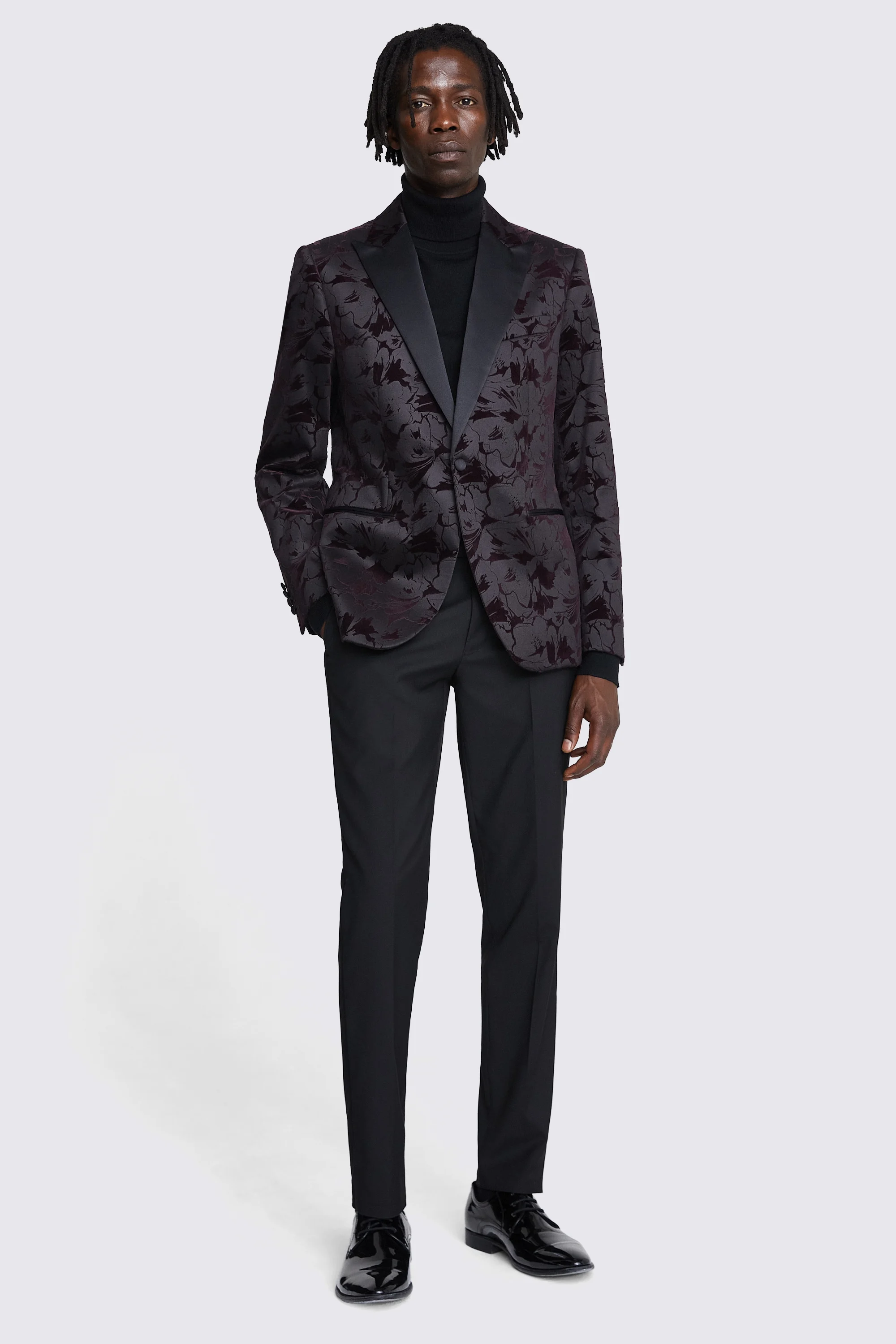 Slim Fit Ink Houndstooth Dress Jacket   Buy Online at Moss