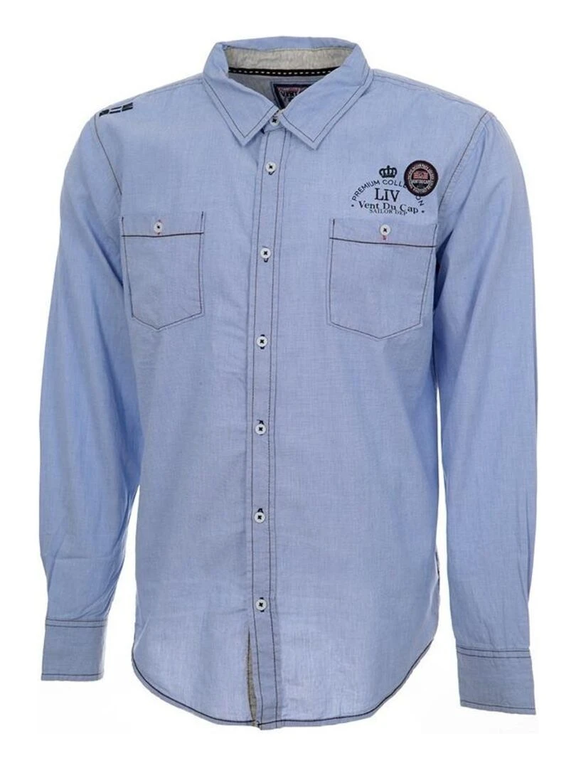 Chemise manches longues garçon ECLOUDS VENT DU CAP Bleu