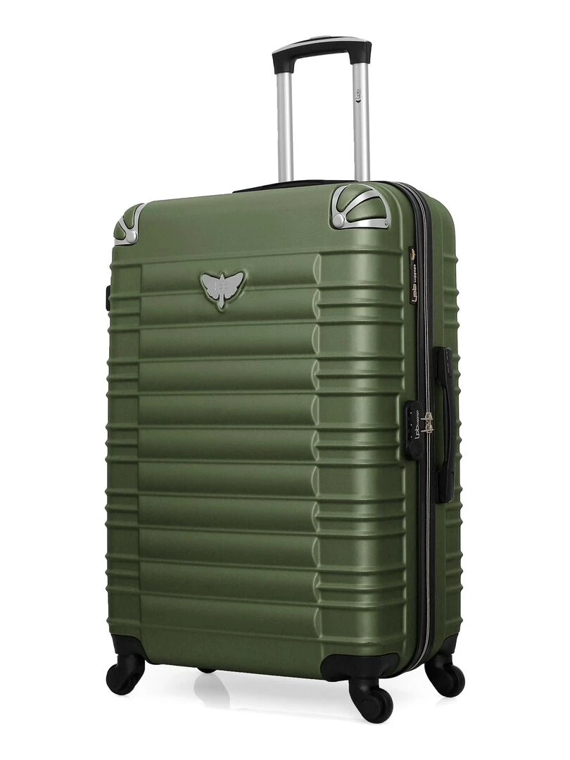 LPB LUGGAGE VALISE GRAND FORMAT ABS GIULIA 4 ROUES 75 CM Vert kaki