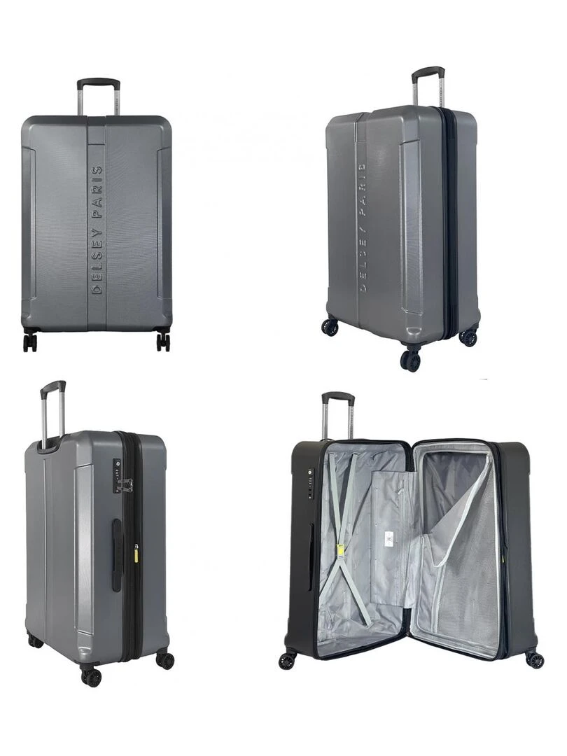 Grande valise rigide extensible Départ TSA 75cm ABS   Gris