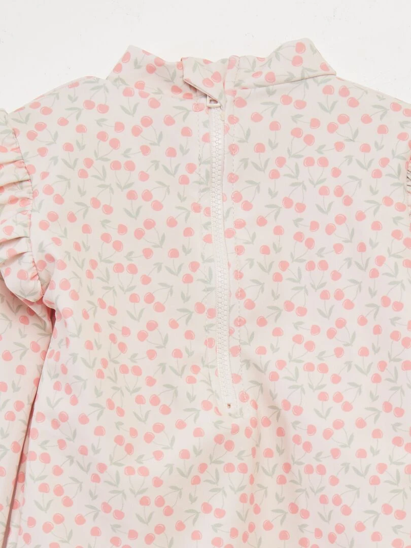 Tee shirt de bain + culotte de bain 'cerise'   Rose cerise