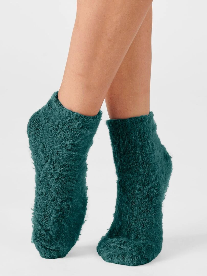 Mi chaussettes de lit réversibles Thermolactyl. Damart Vert émeraude