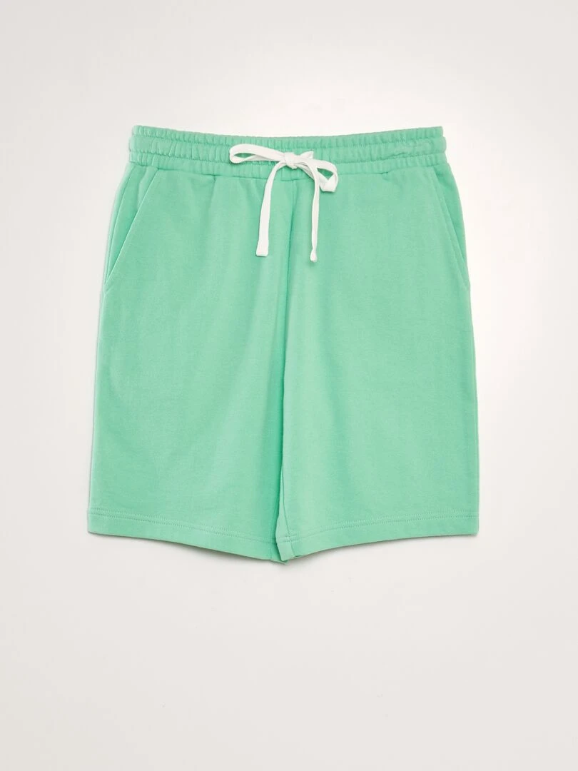 Bermuda en molleton fin Vert