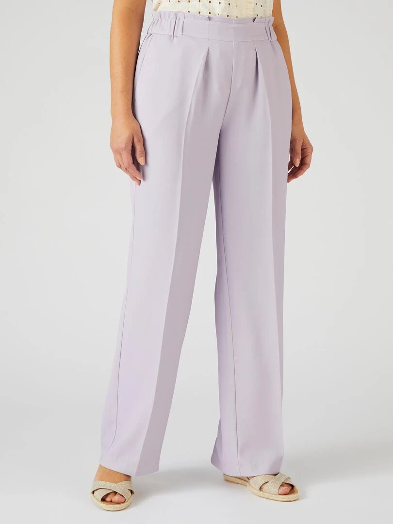 Pantalon large fluide Damart Violet