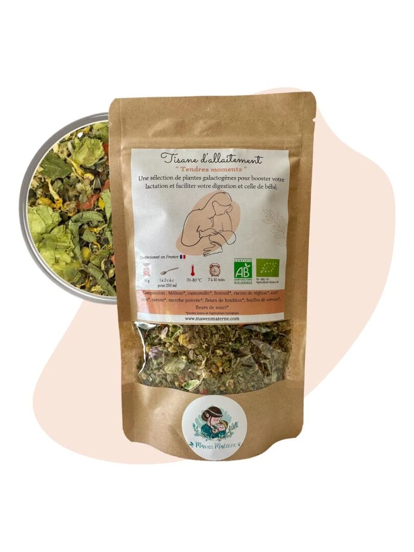 Tisane d'allaitement BIO 'Tendres moments' VRAC 50g Vert