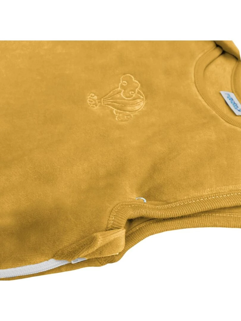 Gigoteuse évolutive 3 6 mois en Velours & Coton Bio Miel   Moutarde