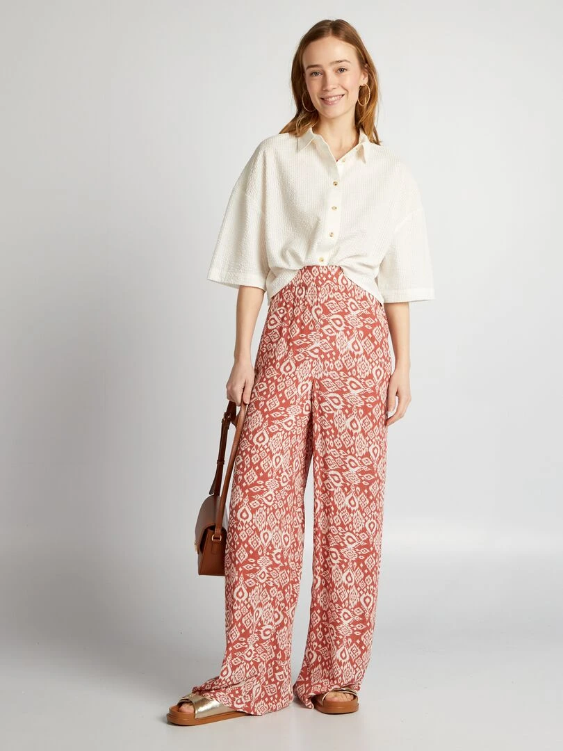 Chemise courte à emmanchures descendues blanc