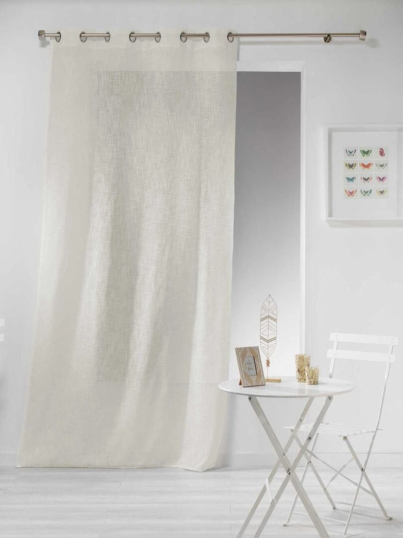 Rideau Effet Lin Beige