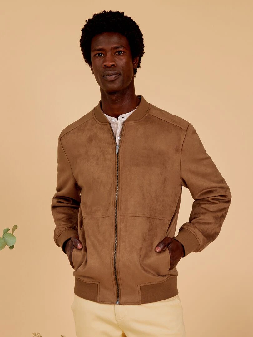 Blouson en suédine   Camel
