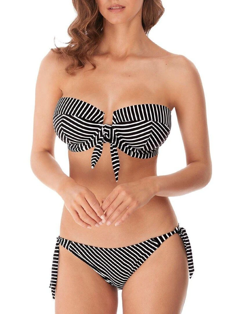 Haut de maillot bandeau multi positions Beach hut Noir
