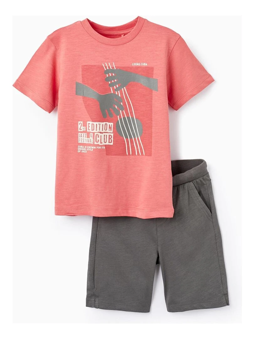 T SHIRT + Short pour Garçon 'Living Cuba' CUBA Rose