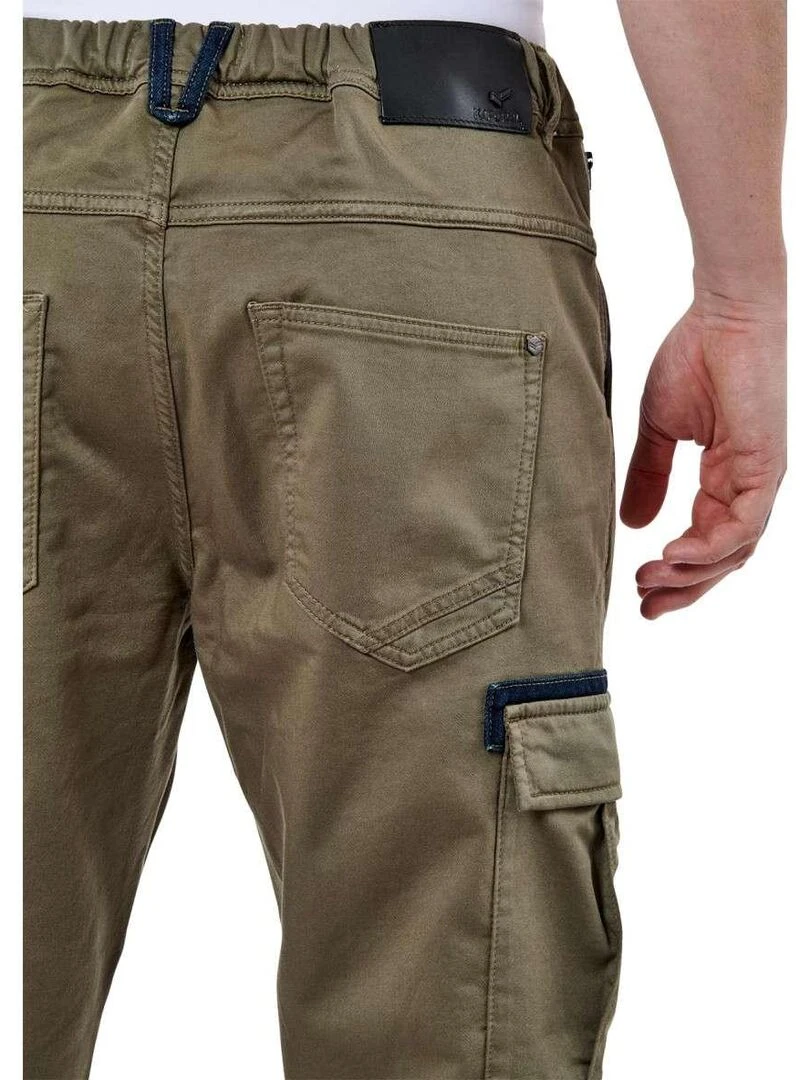 KAPORAL   Pantalon coton slim MALKI   Kaki