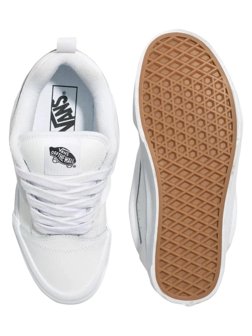 Basket Cuir Vans Knu Skool   Blanc