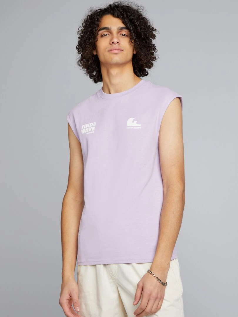 Débardeur à imprimé mauve