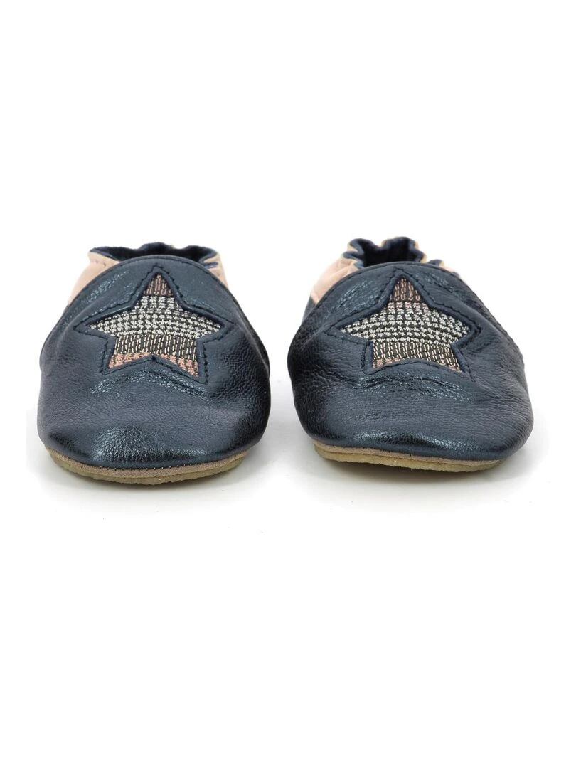 Chaussons Cuir Star Stripe Crp   Bleu marine