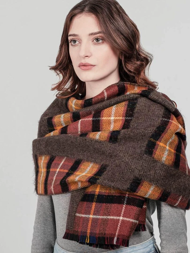 Châle Dunbar Fabriqué en France Marron