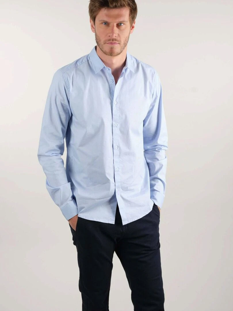 Chemise à manches longues pour homme 'Deeluxe' Bleu clair