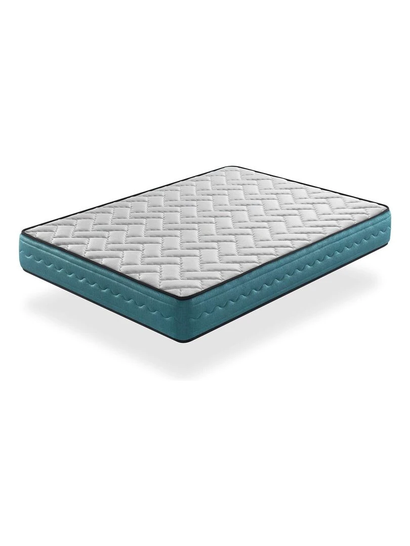 Matelas DEO Epaisseur 22 CM LIT ENFANT Moussee a memoire Bleu turquoise