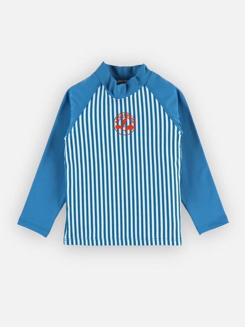 Top UV rayé    Archimède   Bleu