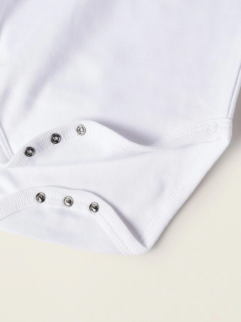 Pack de cinq bodies essential line 'Zippy'   Blanc