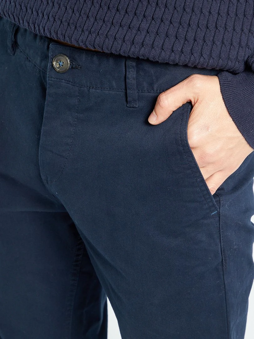 Chino slim   L34   bleu marine