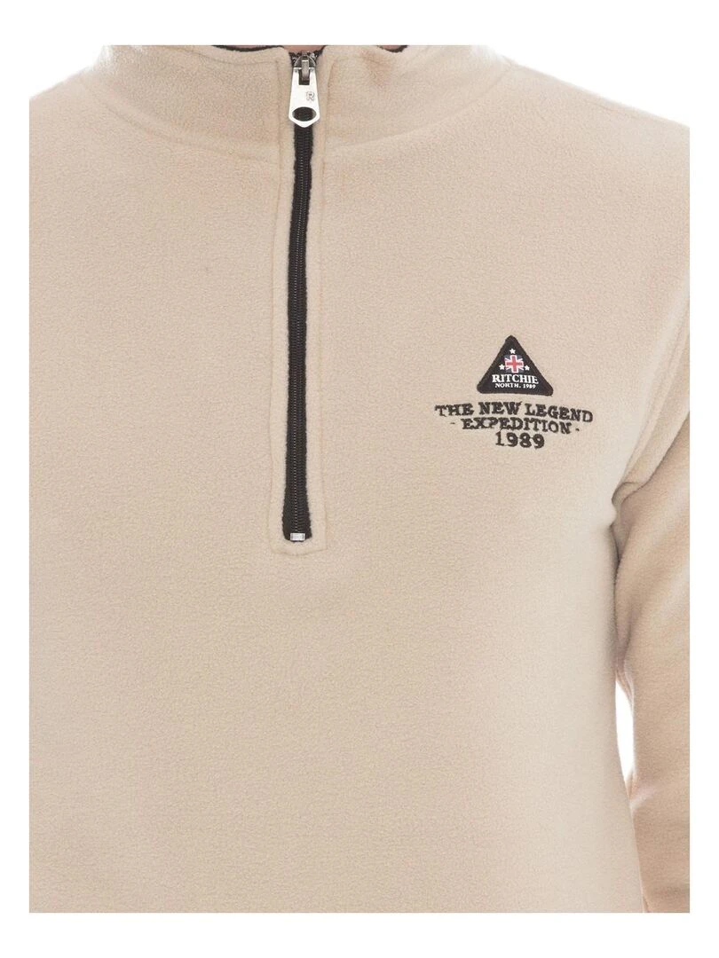 Sweat polaire zip ZATHLON II   Beige