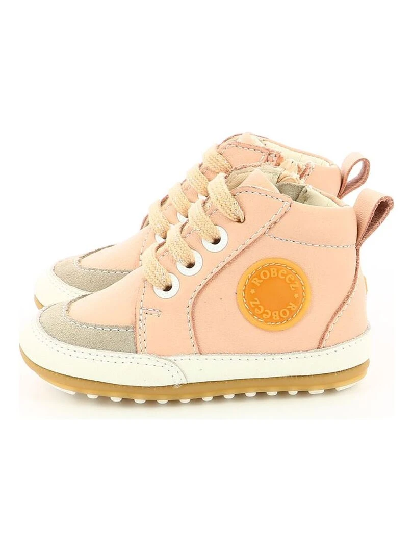 Sneakers hautes Cuir Migo   Rose