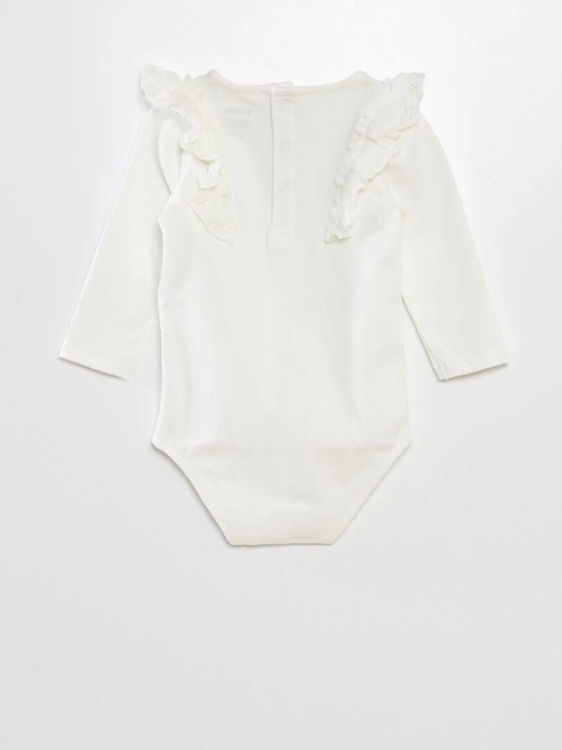 Body avec broderie anglaise blanc