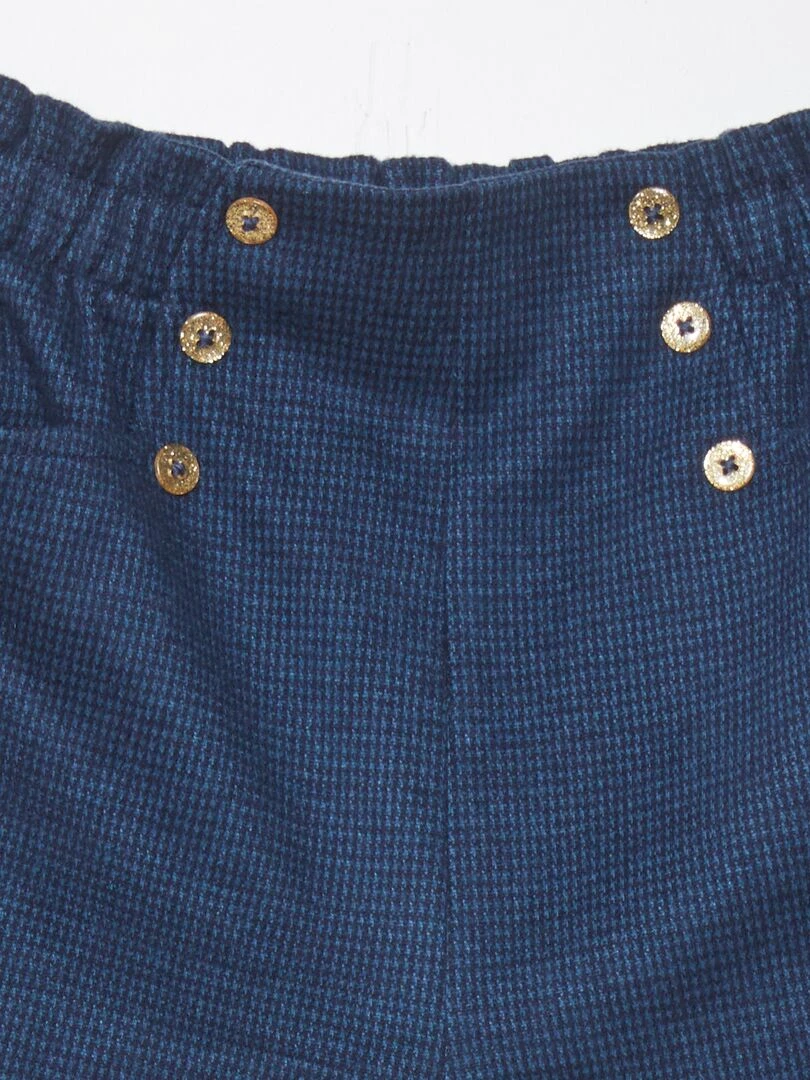 Short avec imprimé 'pied de poule' Bleu marine