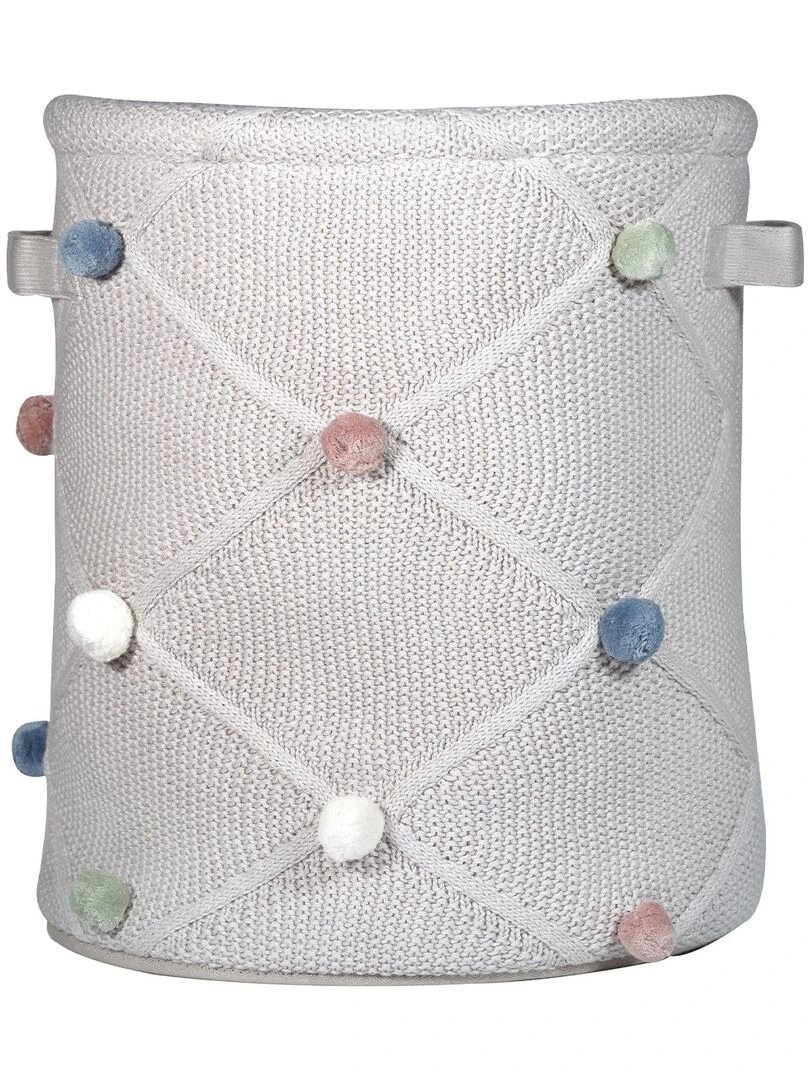 Panier de rangement Pompon Beige argile