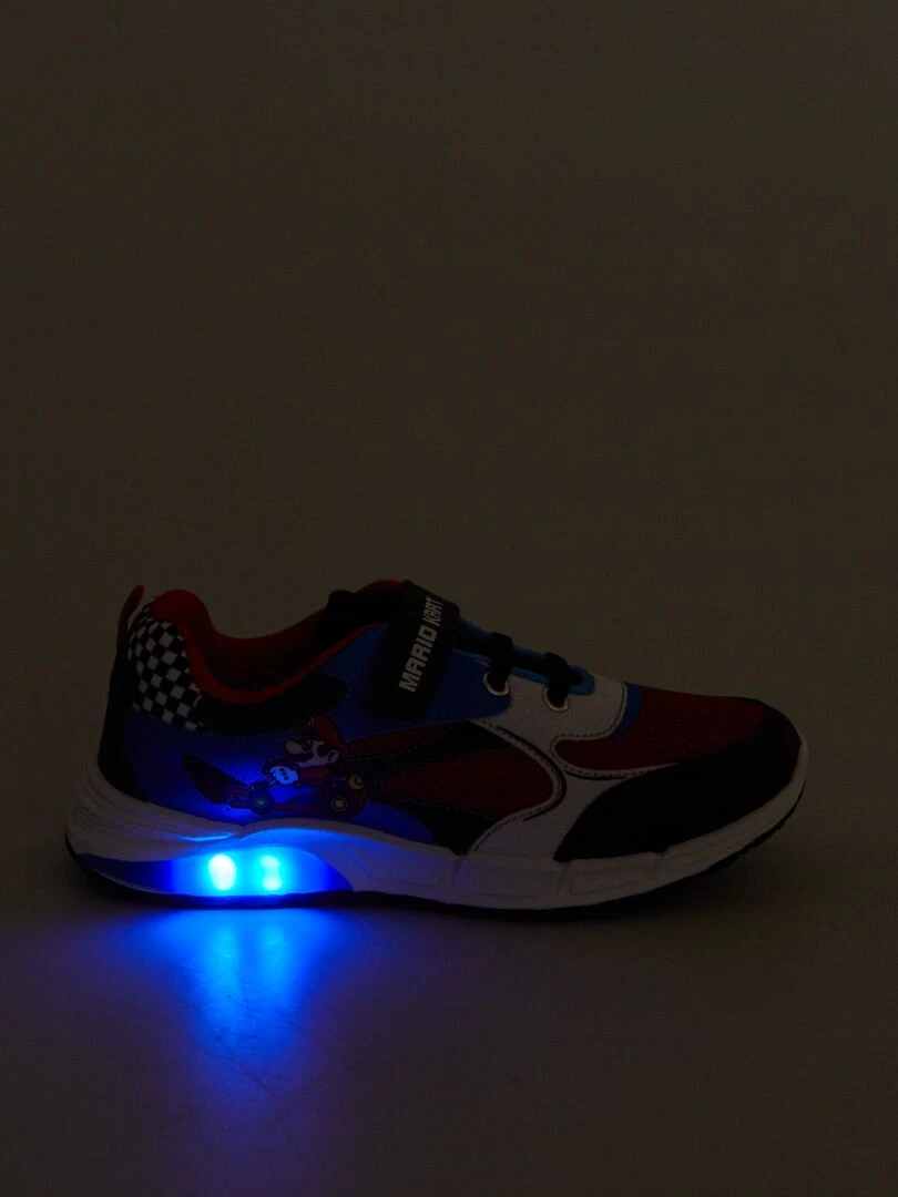 Baskets 'Mario Kart' à scratchs + LED   Noir