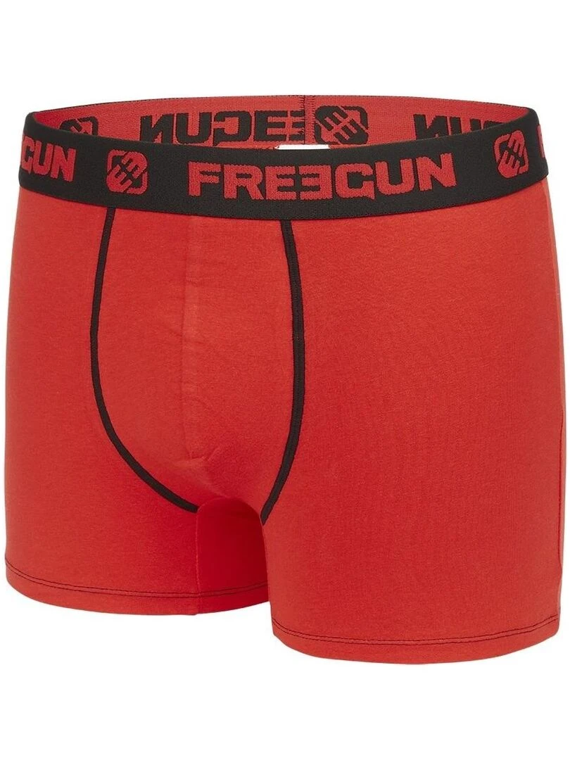 Lot de 6 boxers garçon en Coton Freegun   Noir