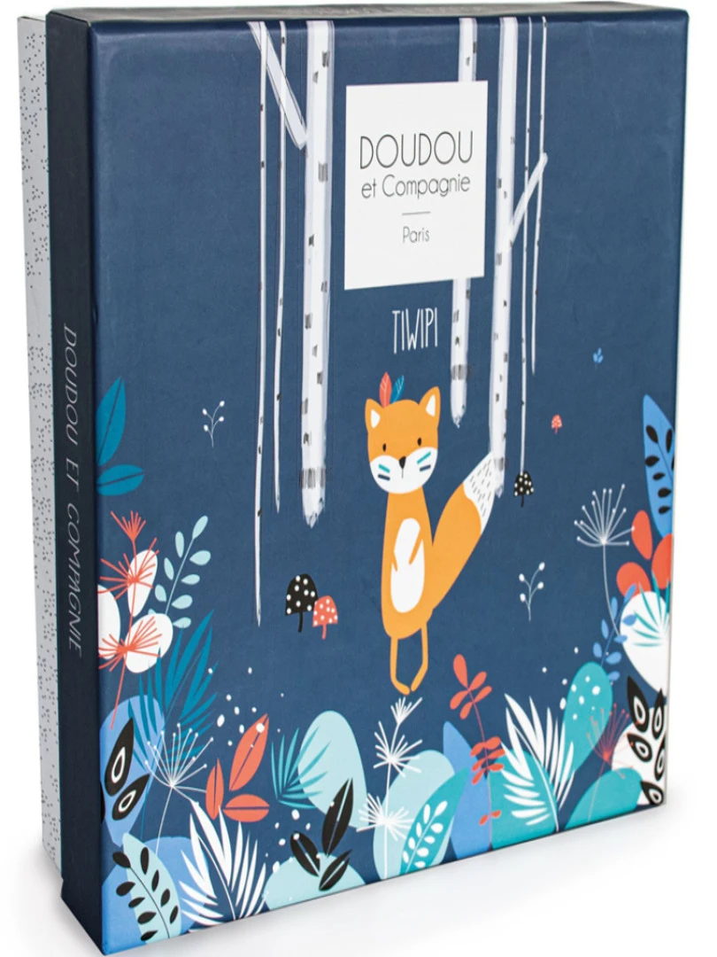 Coffret Doudou Plat Tiwipi Renard (23 Cm)   N/A