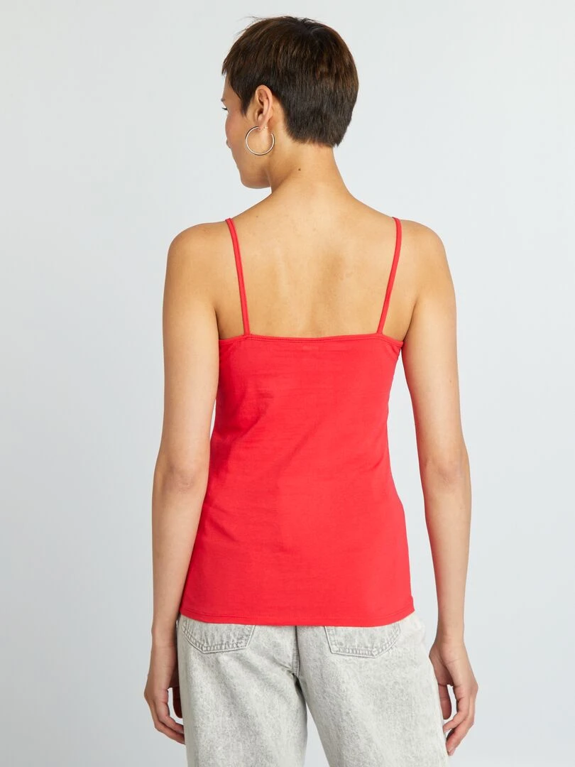 Débardeur fines bretelles   rouge
