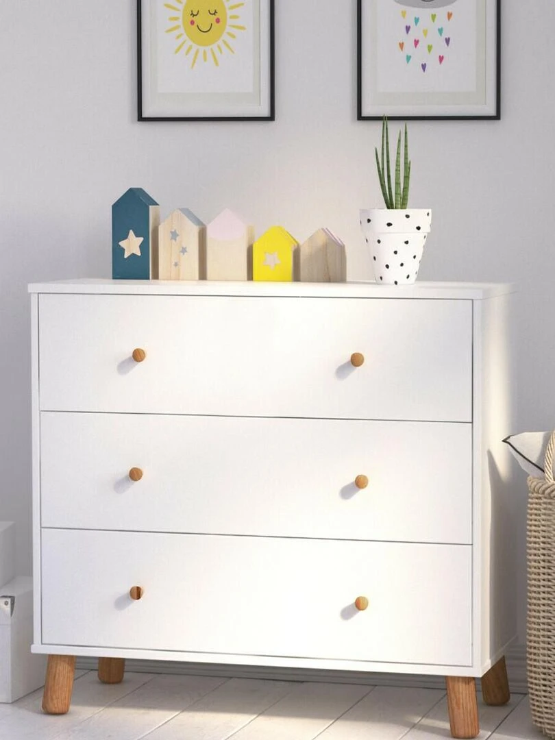 Commode enfant Gabby AKITEN RETAIL Blanc Marron