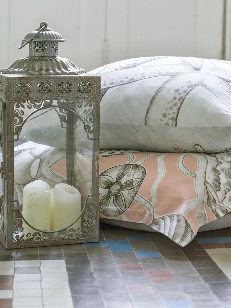 Housse de coussin Coral reef "Happyfriday"   Blanc