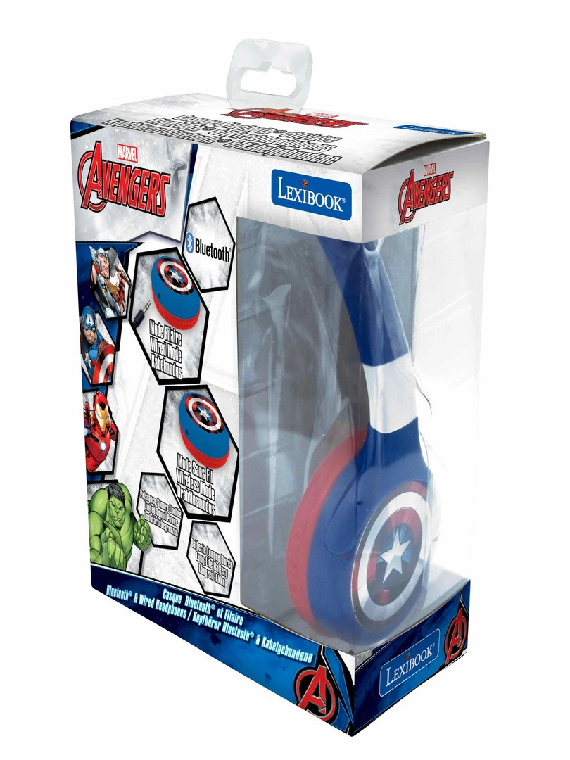 Casque 2 En 1 Bluetooth® Et Filaire Limitation De Son Design Avengers   N/A