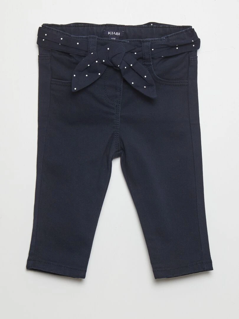 Pantalon slim Bleu marine