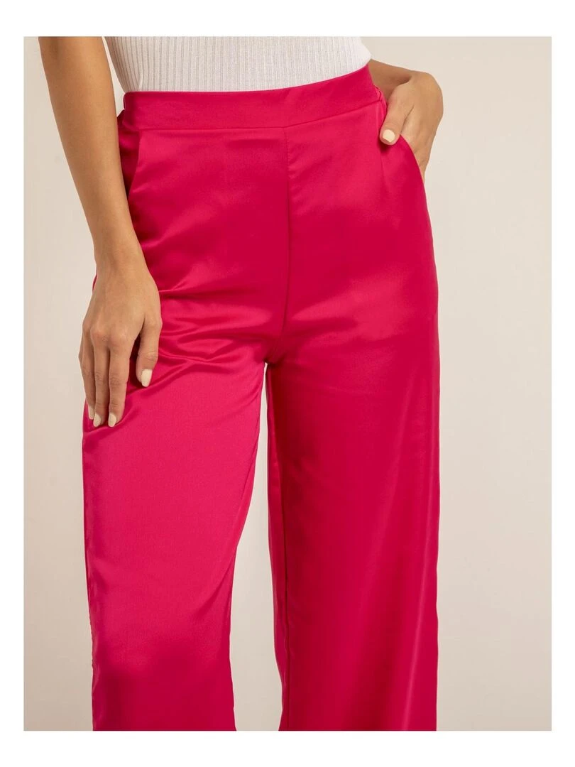 Pantalon fluide EDUARDA   Rose fushia