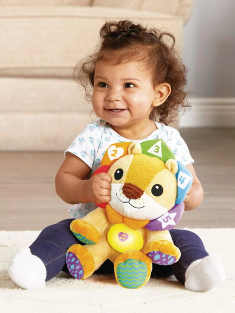 Peluche d'activités Tiago lionceau des découvertes   Orange