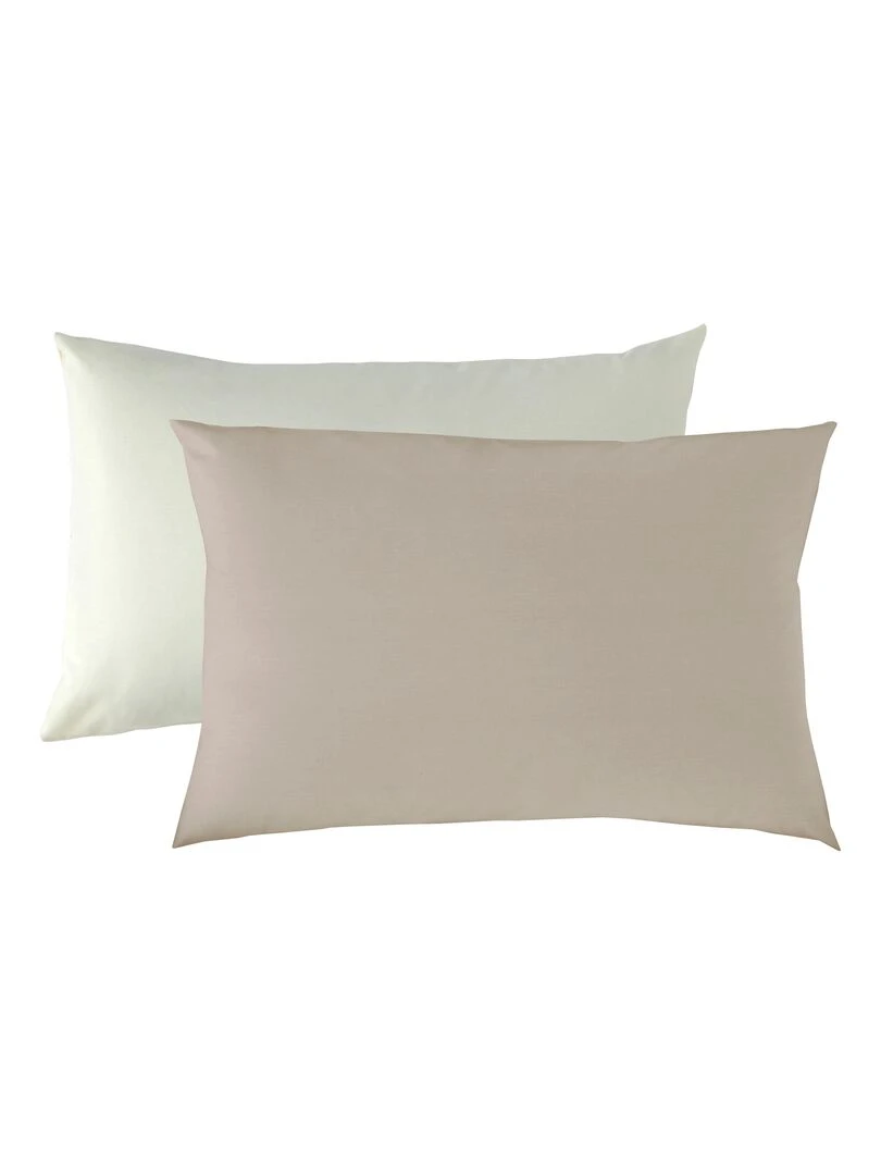 Parure de lit housse de couette brodée + taie   Coton bio   'P'tit Basile'   Beige