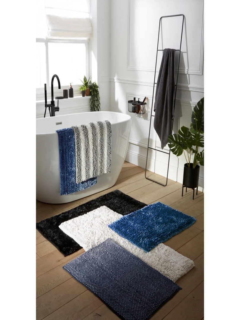 Tapis De Bain Fantaisie Polyester Bleu 50x80cm Aqua Pool   Bleu marine