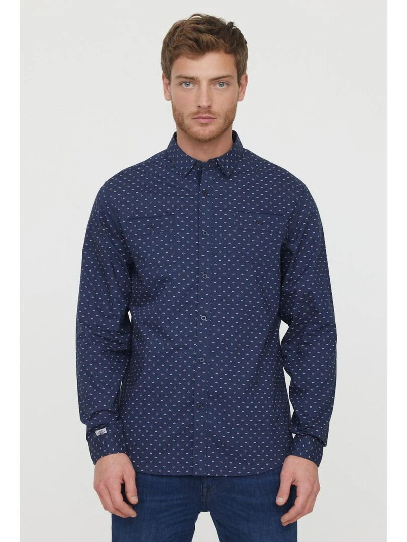 Lee Cooper Chemise manches longues coton regular DIZO Bleu marine