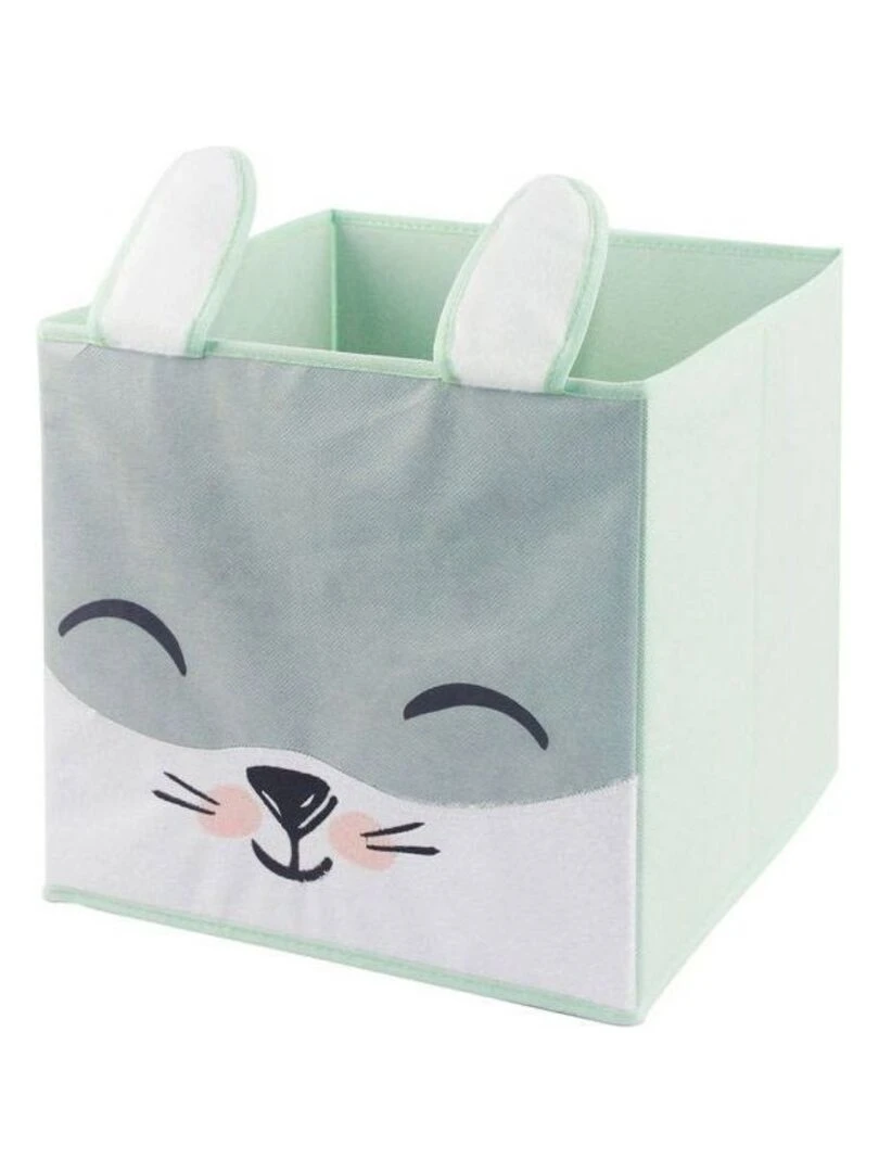 Bac de rangement Lapin 29x29 Vert