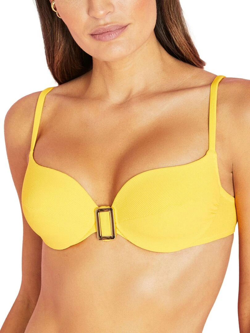 Haut maillot de bain armaturé multipositions Miami Jaune