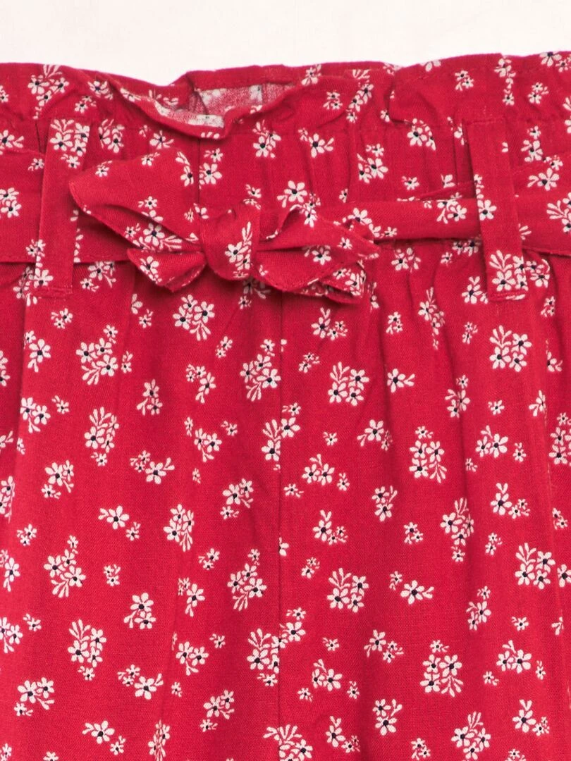 Pantalon sarouel à motif   Rouge