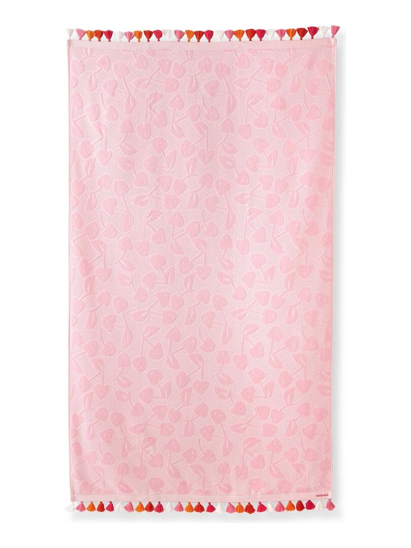 Drap de bain Escapade Kawaii 90x150 cm 100% Coton 400 GSM Rose Rose