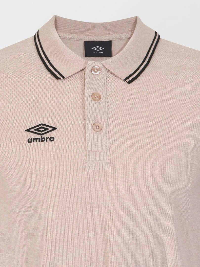 Polo 'Umbro' en piqué de coton   Marron