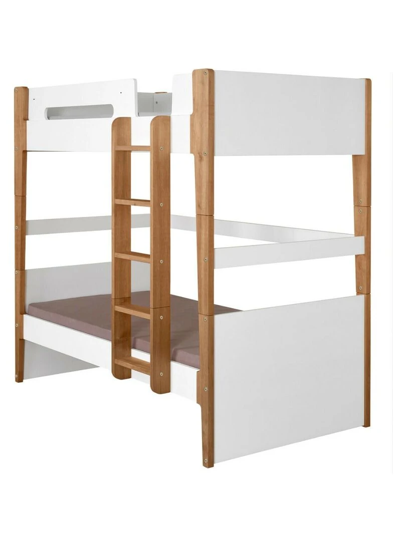 Lit superposé modulable Romy AKITEN RETAIL Blanc Marron