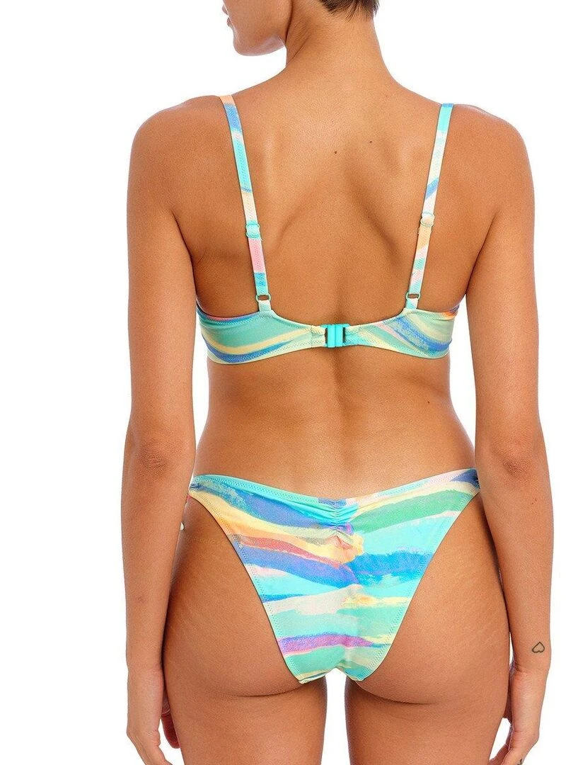 Haut de maillot pastel à armatures et lien amovible Summer Reef   Bleu